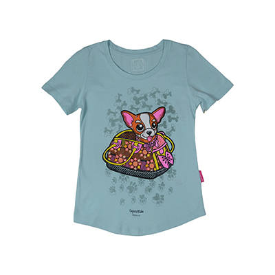 Chihuahua En Bolsa Niña Turquesa Menta